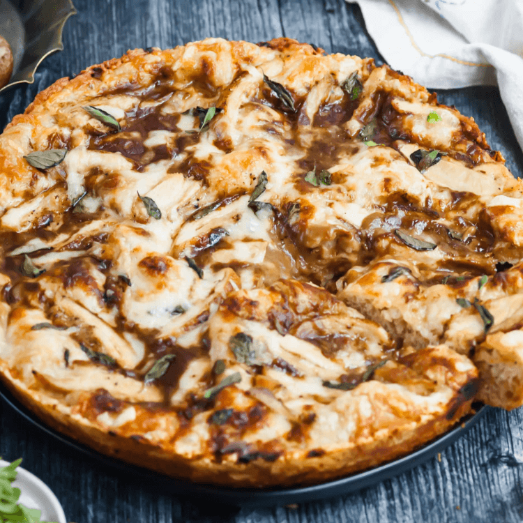 Chicken Marsala Deep Dish Pizza