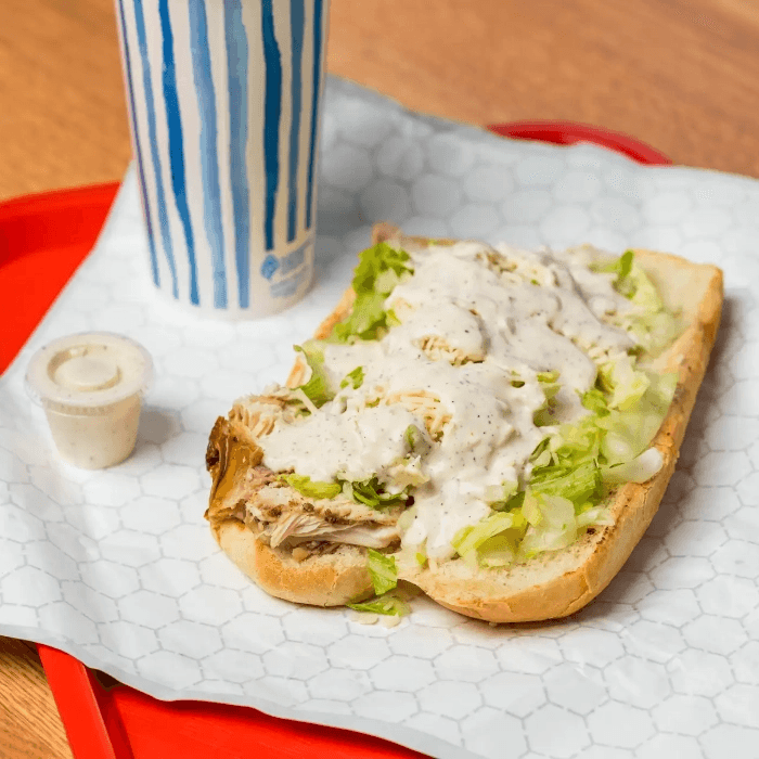 Caesar Chicken Sandwich.