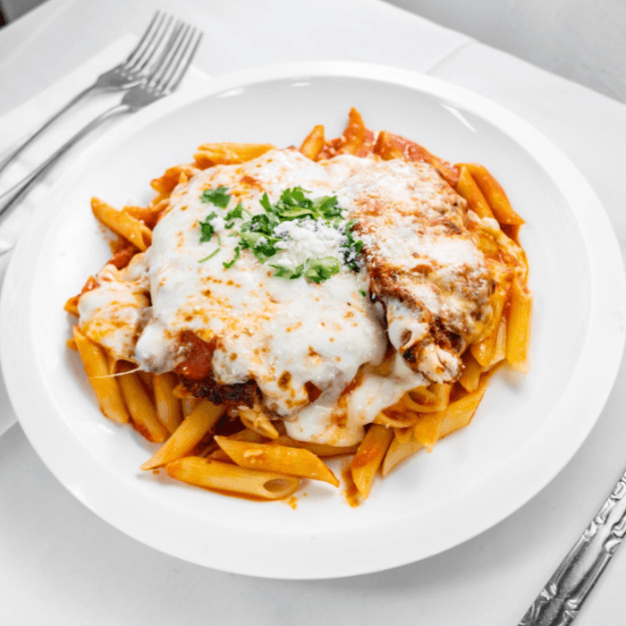 Eggplant or Chicken Parmesan