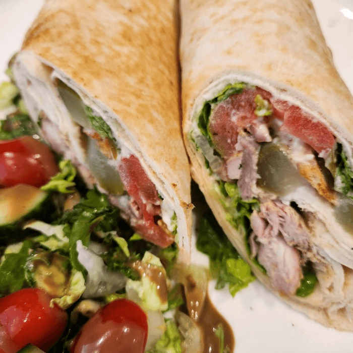 Chicken Shawarma Pita Wrap.