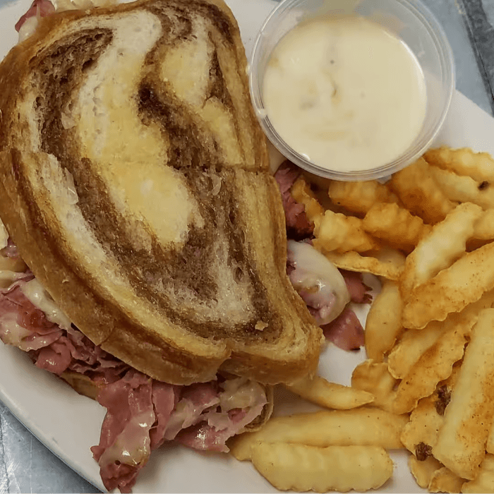 "The Rye Reuben" Sandwich.