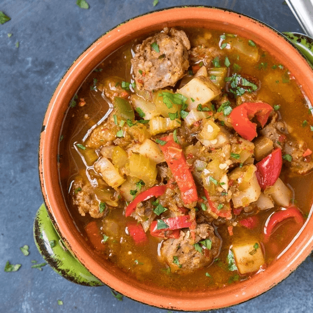 Pork Sausage Spicy Soup