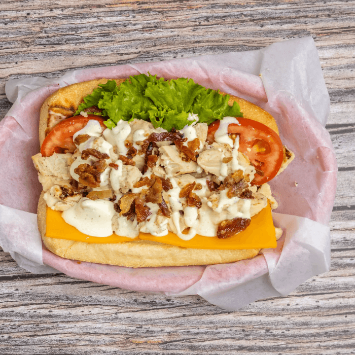 Bacon Chicken Ranch Sandwich.