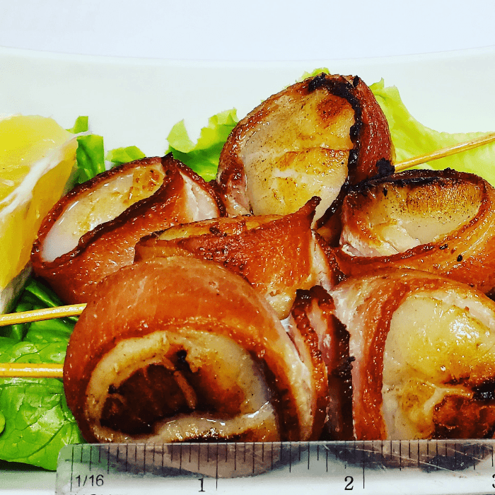Dry DIVER Scallops Wrapped in Bacon