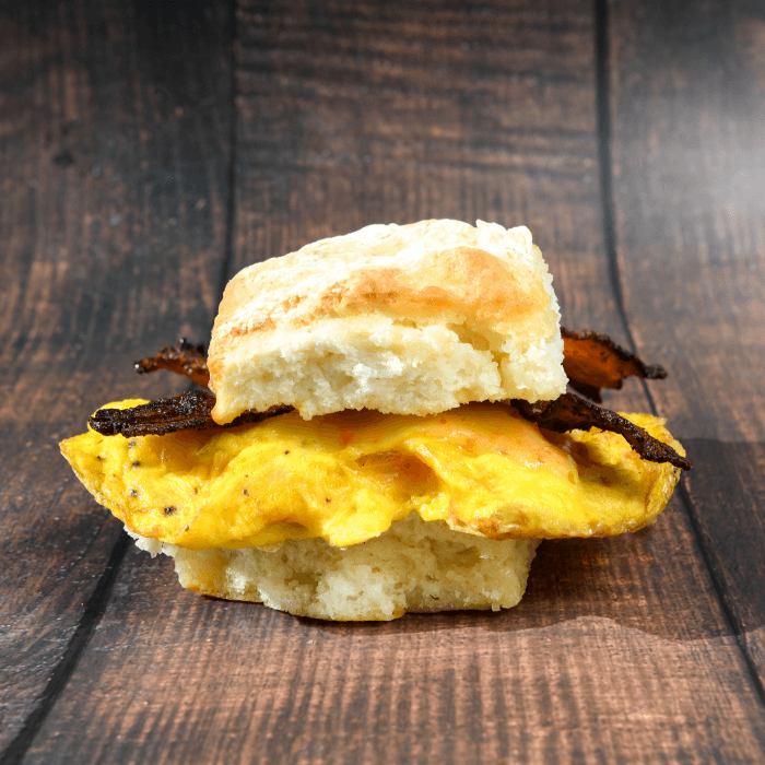 Spicy Bacon, Egg, and Cheese Biscuit