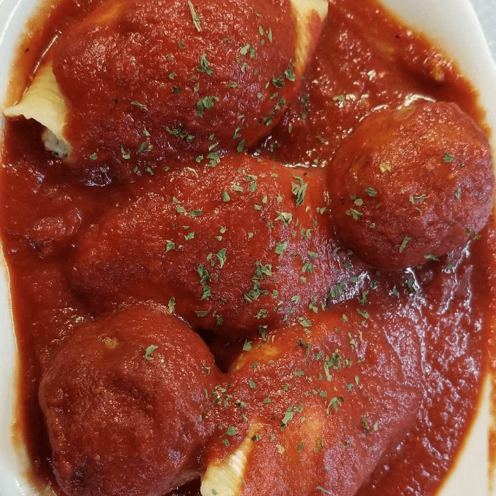 Stuffed Shells & Handmade Meatballs.