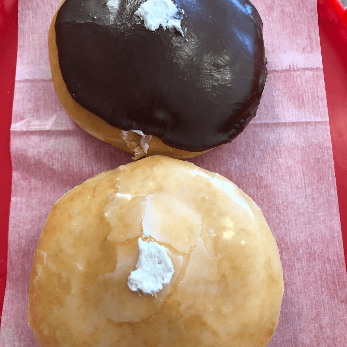 White Cream filled Donut