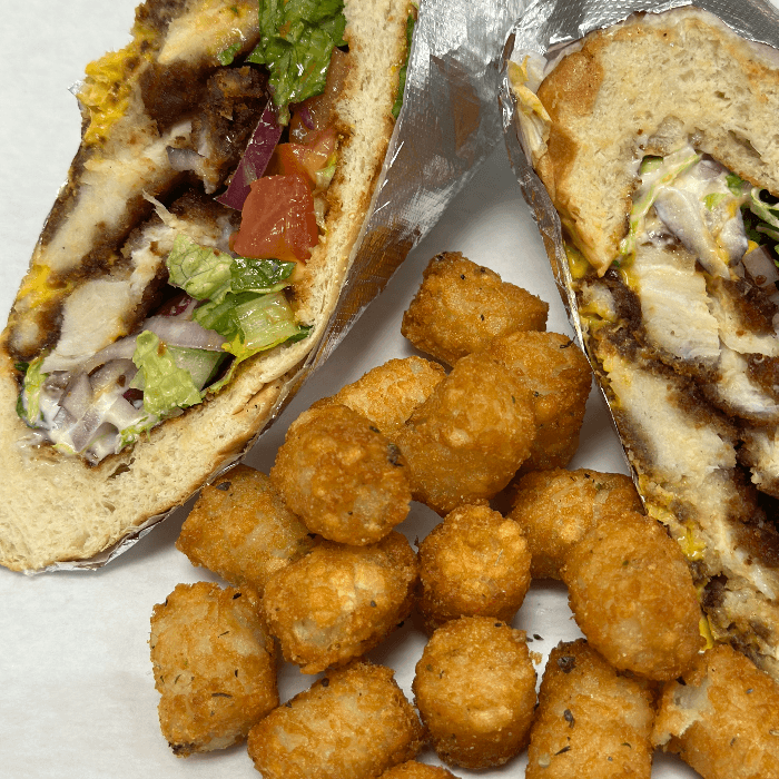 Fried grouper sandwich combo