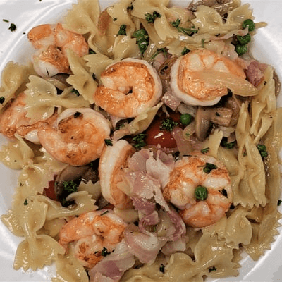 Bow Tie Pasta with Grilled Shrimp