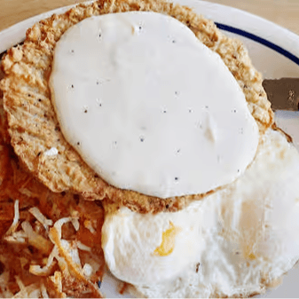 Fried Steak and Eggs Combo