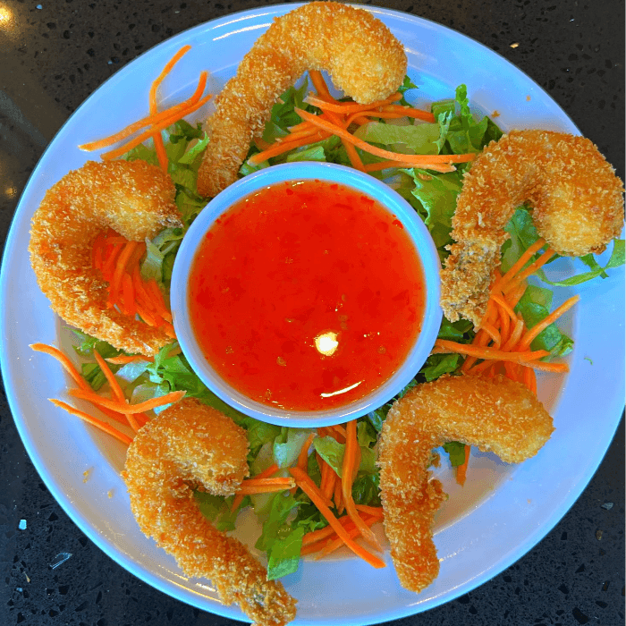 A8. Crispy Fried Shrimp (5 per order) (Tom Chien).