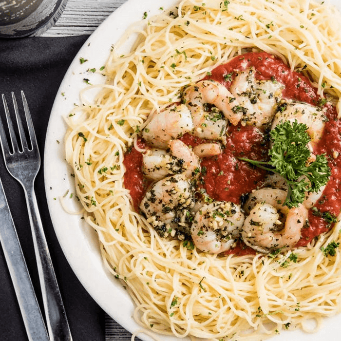 Shrimp Angelica with Marinara.
