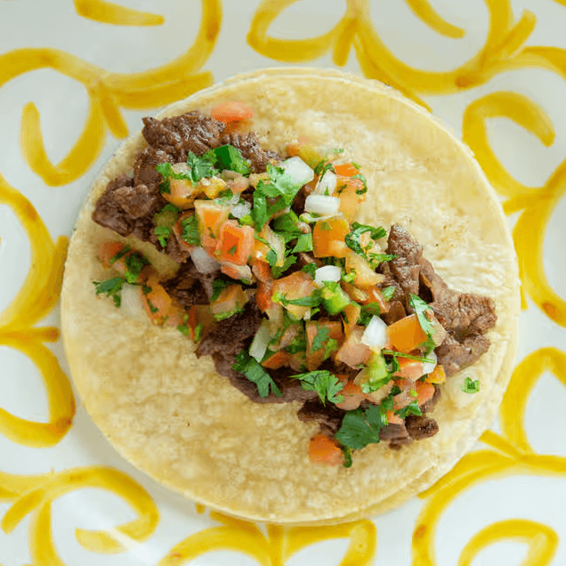 Single Carne Asada Taco.