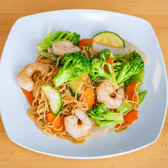 44. Shrimp Stir-fry Egg Noodle - Mì Xào Tôm