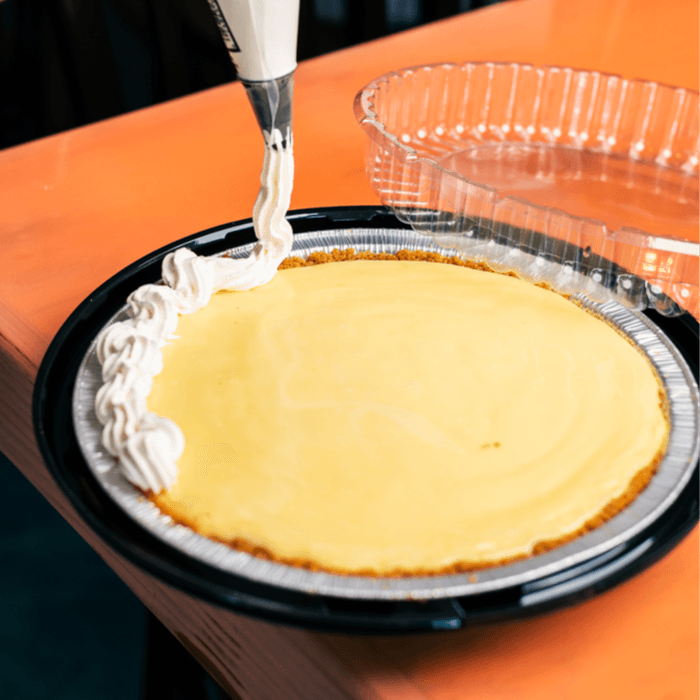 Whole Key Lime Pie to Go With Whipped Cream.