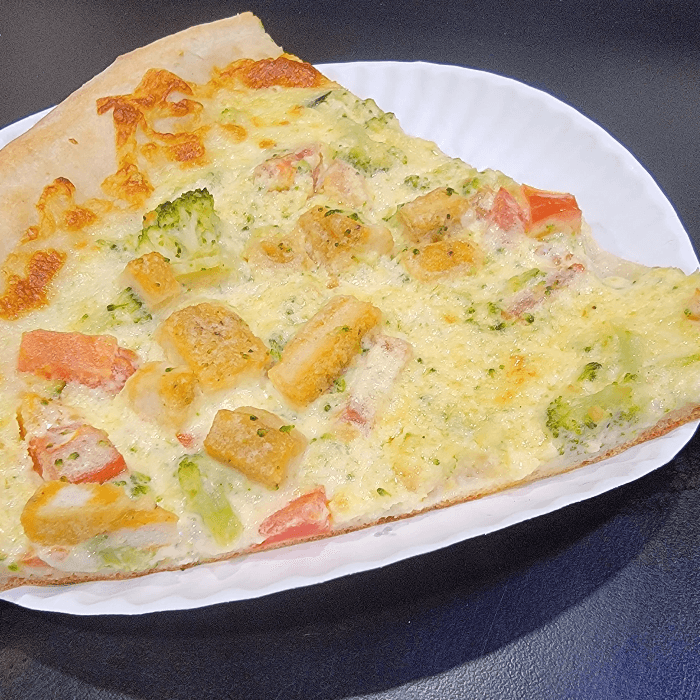 Chicken Alfredo Pizza Slice