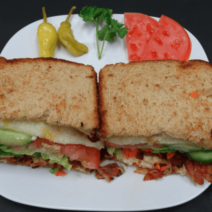 Chicken Bacon Avocado Sandwich.