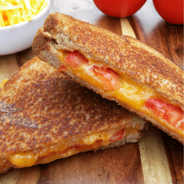 3 Cheese & Tomato Grilled Cheese Sandwich