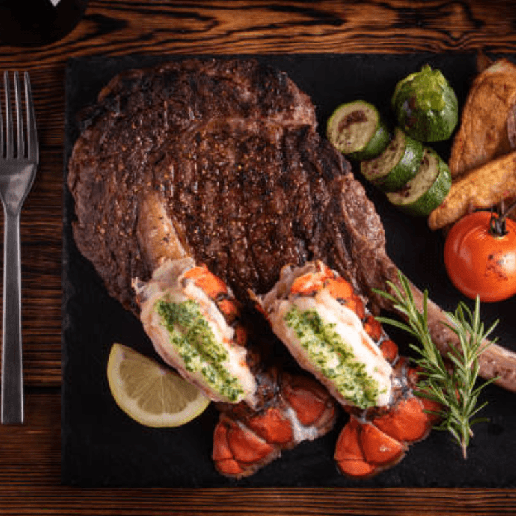 Tomahawk Steak and Lobster Dinner