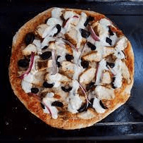 White Sauce Halal Shawarma Pizza (Family 20")