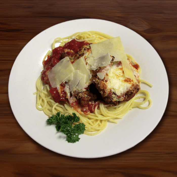 Classic Chicken Parmigiana.