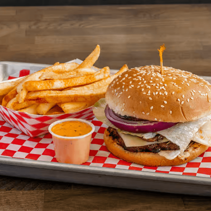 Mushroom Beef Burger Meal
