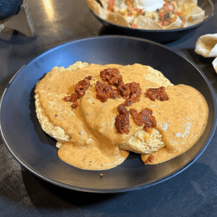 Chorizo Gravy Biscuit