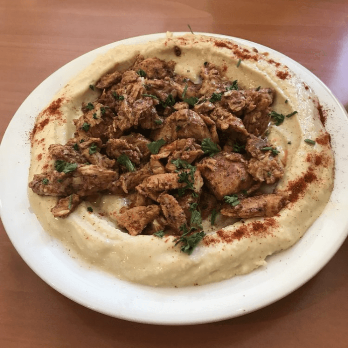 Hummus with Chicken Shawarma