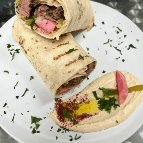 Beef Kabab wrap.