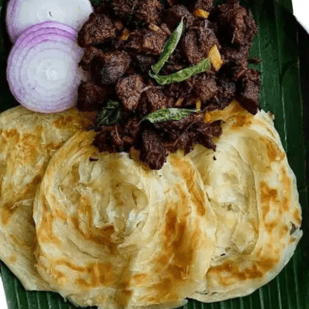 Lamb Pepper Fry And Malabar Paratha