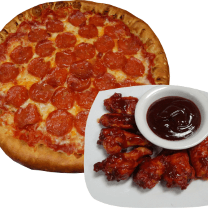 2. One Large 1-Topping Pizza and 7 Pieces Wings Special