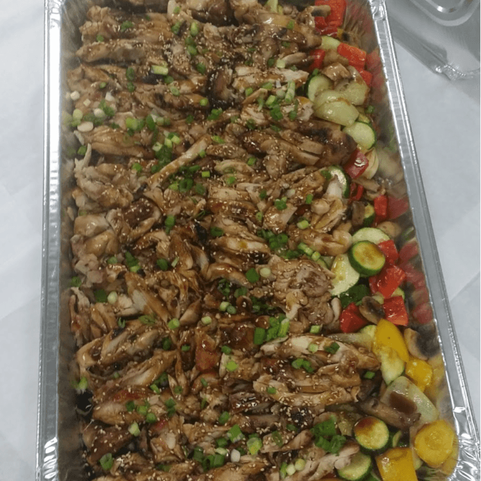 Grilled Teriyaki Chicken (Half Tray 7-10 people).