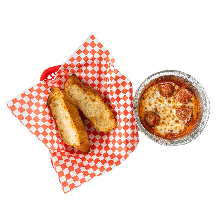 4 Meatballs with Garlic Bread