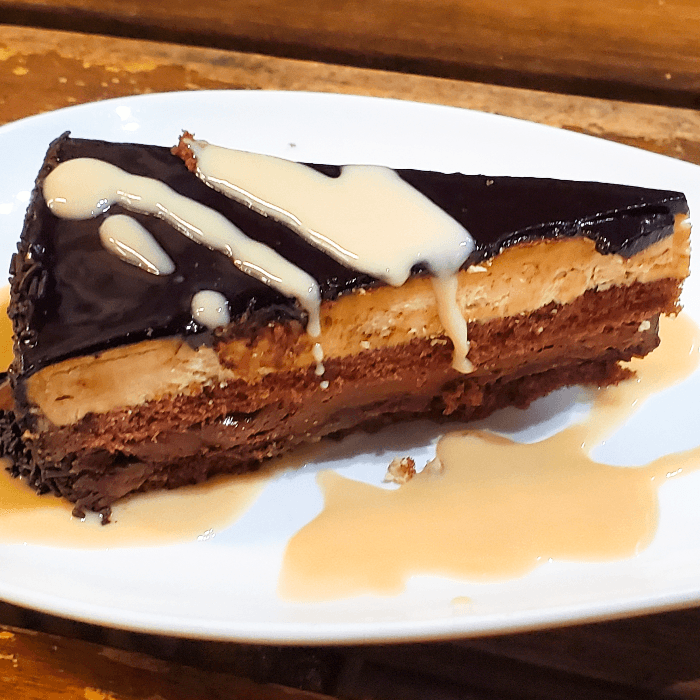 Triple Layer Hazelnut Chocolate Cake.