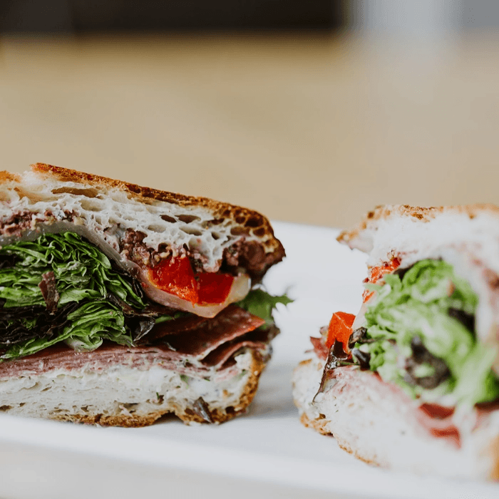 Salami & Artichoke Sandwich.