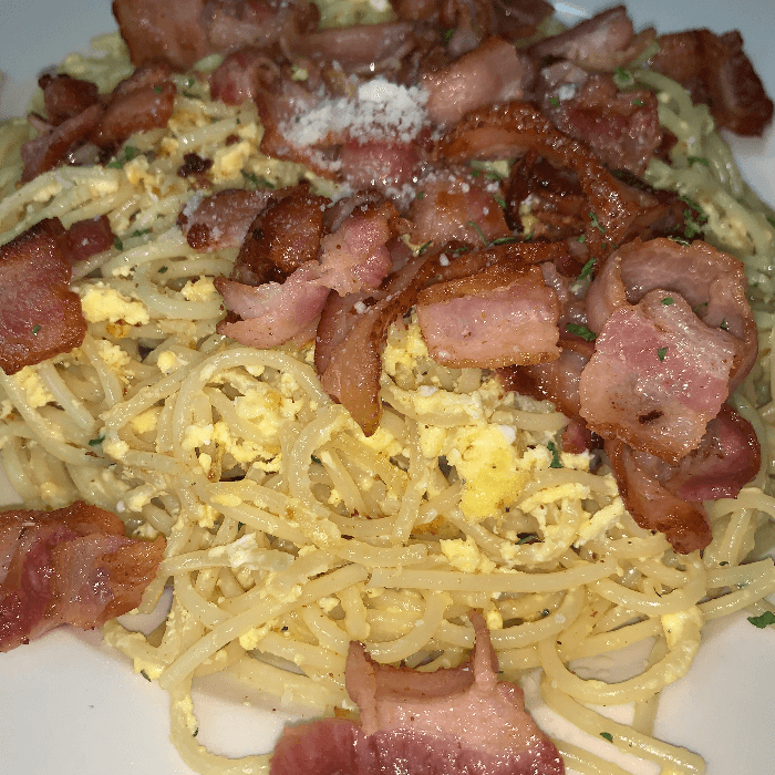 Spaghetti Carbonara Pasta.