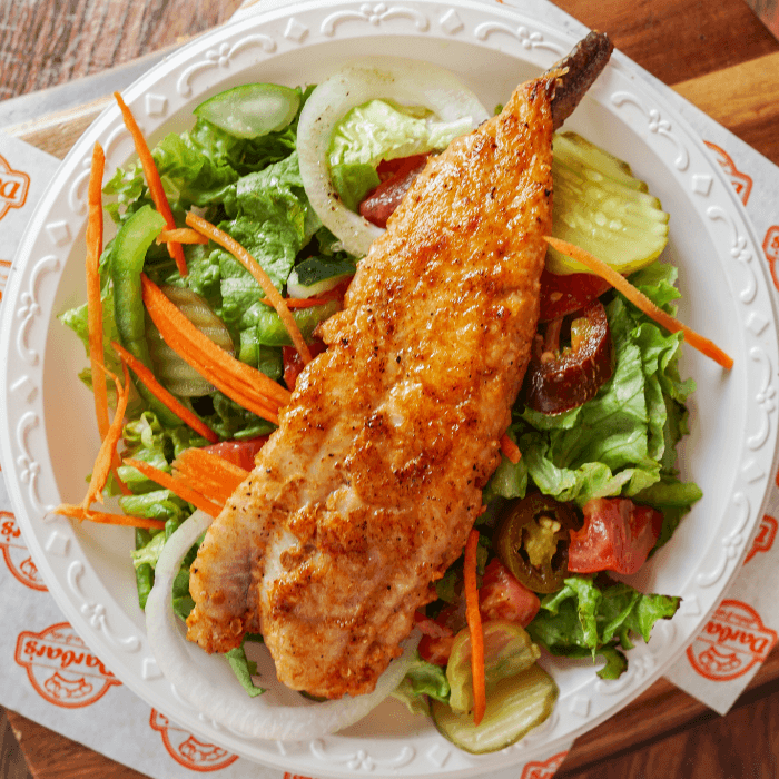 Grilled Fish with Salad