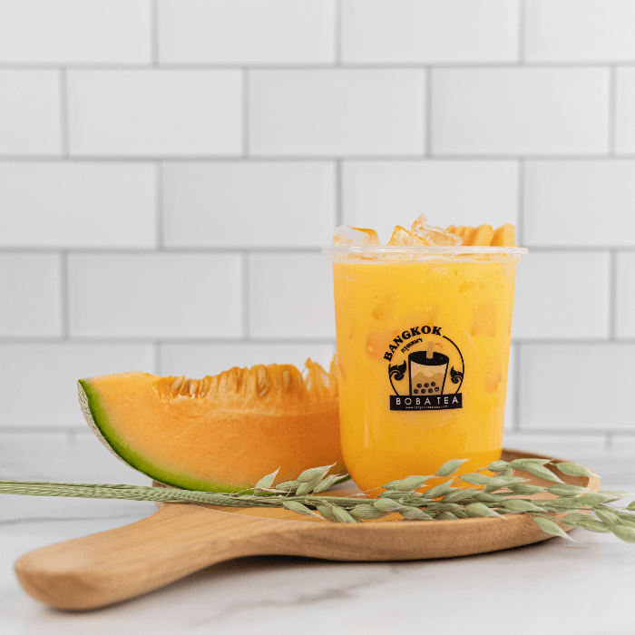 Cantaloupe Milk Tea.