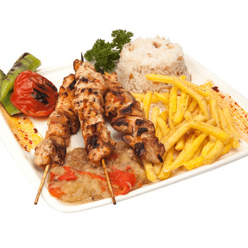 Chicken Kabab with Rice or Fries