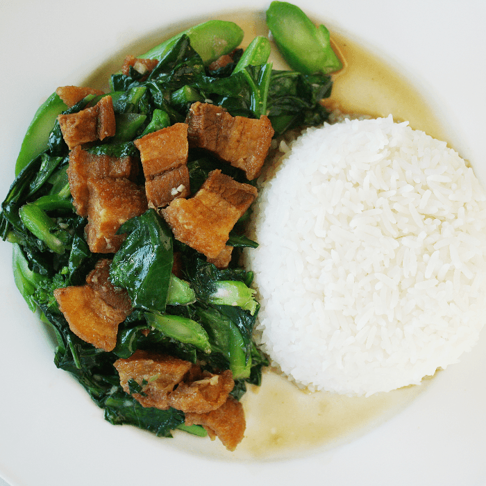 60. Fried Pork Belly with Broccoli