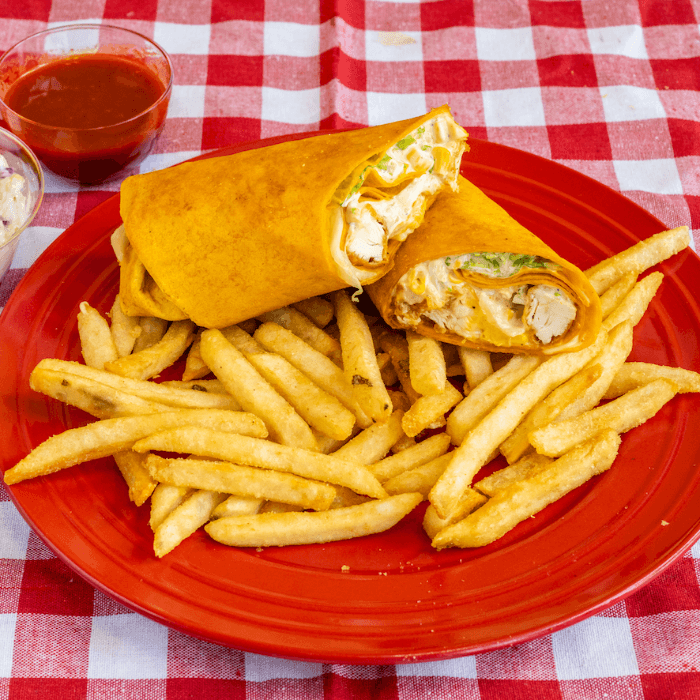 Super Chicken Wrap with Fries