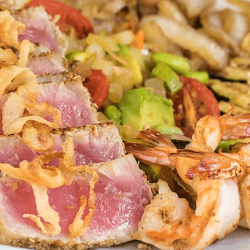 Koo Hibachi Special Sirloin, White Tuna & Shrimp