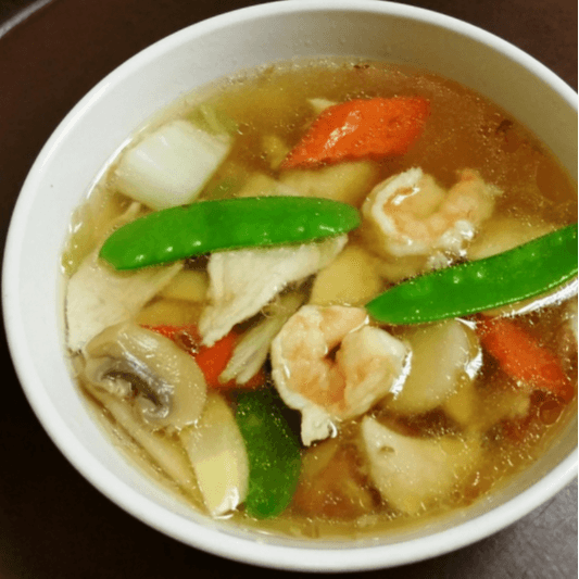 Triple Delight Sizzling Rice Soup