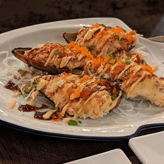 Baked Mussels.