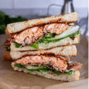 Grilled Atlantic Salmon Steak Sandwich