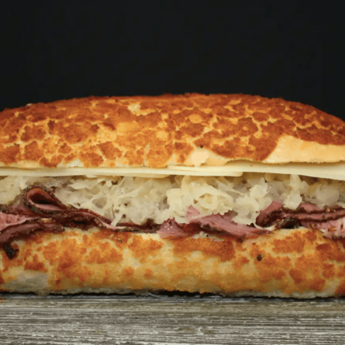 Hot Pastrami Reuben Sandwich