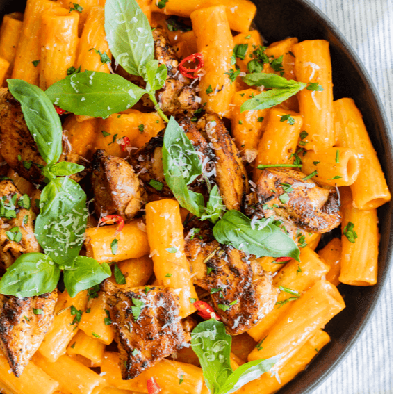 Penne with Grilled Chicken in Light Marinara Catering