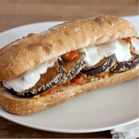 Eggplant Parmigiana Sub.