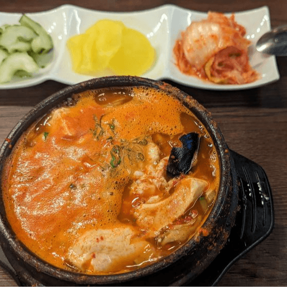 Korean Soft Tofu Soup.