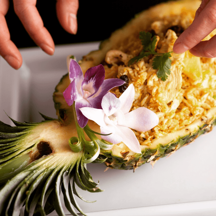 Tropical Fried Rice with Shrimp.